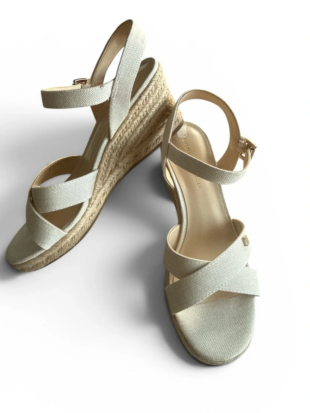 Tommy Hilfiger Women's White Espadrille Wedge Sandal New Size 9